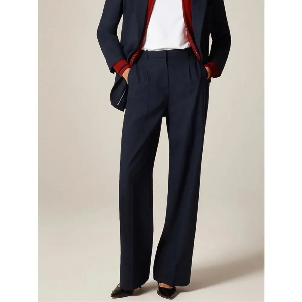 J.Crew Essential wide-leg pant in Italian studio wool blend NWT Size 4
